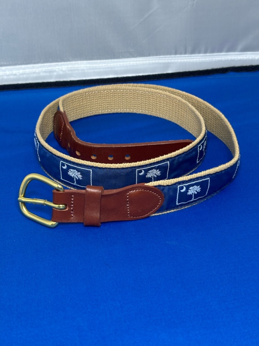 Men’s size 42 waist SC Palmetto belt with Leather trim